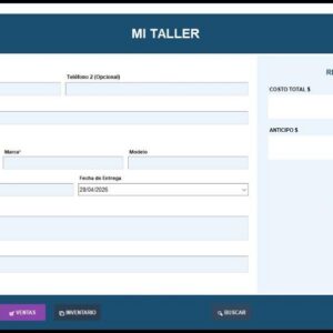gestor de taller respaldo en internet